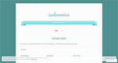 Desktop Screenshot of isolovemina.wordpress.com