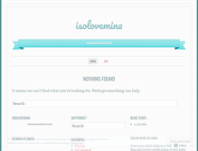 Tablet Screenshot of isolovemina.wordpress.com