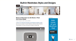 Desktop Screenshot of builtinwardrobes.wordpress.com