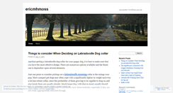 Desktop Screenshot of ericmhmoss.wordpress.com