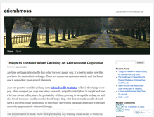 Tablet Screenshot of ericmhmoss.wordpress.com