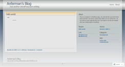 Desktop Screenshot of anferman.wordpress.com