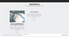 Desktop Screenshot of knowgirls.wordpress.com