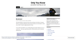 Desktop Screenshot of hesaidonlyyouknow.wordpress.com