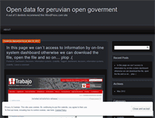 Tablet Screenshot of peruvianusabilityinformationdashboard.wordpress.com