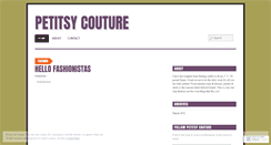 Desktop Screenshot of petitsycouture.wordpress.com