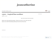 Tablet Screenshot of jeancatherine.wordpress.com