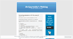 Desktop Screenshot of mvijayreddy.wordpress.com