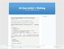Tablet Screenshot of mvijayreddy.wordpress.com