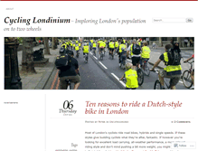 Tablet Screenshot of cyclinglondinium.wordpress.com