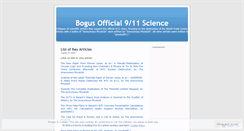 Desktop Screenshot of bogus911science.wordpress.com