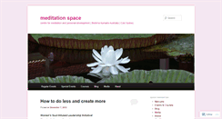 Desktop Screenshot of bkmeditationspace.wordpress.com