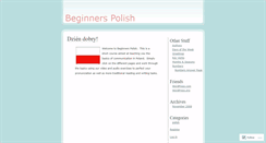 Desktop Screenshot of beginnerspolish.wordpress.com