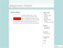 Tablet Screenshot of beginnerspolish.wordpress.com