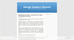 Desktop Screenshot of georgiaspeakersnetwork.wordpress.com