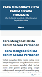 Mobile Screenshot of caramengobatikistarahimsecarapermanen.wordpress.com