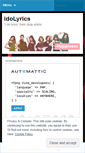 Mobile Screenshot of idolyrics.wordpress.com