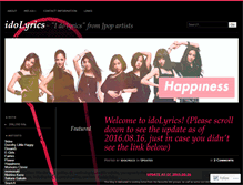 Tablet Screenshot of idolyrics.wordpress.com