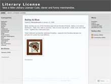 Tablet Screenshot of literarylicense.wordpress.com