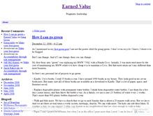 Tablet Screenshot of earnedvalue.wordpress.com