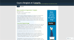 Desktop Screenshot of coursanglais.wordpress.com