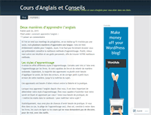 Tablet Screenshot of coursanglais.wordpress.com