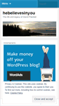 Mobile Screenshot of hebelievesinyou.wordpress.com