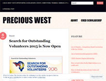 Tablet Screenshot of preciouswest1025.wordpress.com