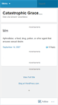 Mobile Screenshot of catastrophicgrace.wordpress.com