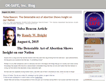 Tablet Screenshot of oksafe.wordpress.com