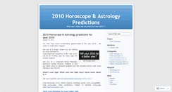 Desktop Screenshot of 2010horoscope2010.wordpress.com