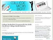 Tablet Screenshot of collegemediabeat.wordpress.com