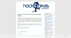 Desktop Screenshot of hockedeals.wordpress.com