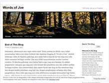 Tablet Screenshot of joevaryanwords.wordpress.com