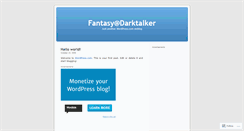 Desktop Screenshot of darktalker.wordpress.com