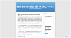 Desktop Screenshot of beckandleeabogados.wordpress.com