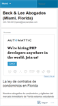 Mobile Screenshot of beckandleeabogados.wordpress.com