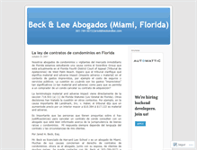 Tablet Screenshot of beckandleeabogados.wordpress.com