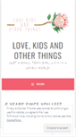 Mobile Screenshot of lovekidsandotherthings.wordpress.com