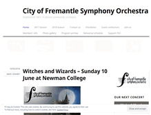 Tablet Screenshot of fremantlesymphonyorchestra.wordpress.com