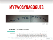 Tablet Screenshot of mytwosynagogues.wordpress.com