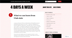 Desktop Screenshot of 4daysaweek.wordpress.com