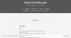 Desktop Screenshot of bobhubbardscareer.wordpress.com