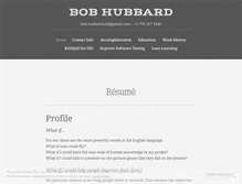 Tablet Screenshot of bobhubbardscareer.wordpress.com