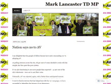 Tablet Screenshot of marklancastermp.wordpress.com