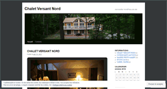 Desktop Screenshot of chaletversantnord.wordpress.com