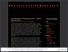 Tablet Screenshot of bonavacantiafreelance.wordpress.com