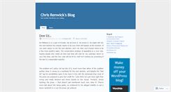 Desktop Screenshot of chrisrenwick.wordpress.com