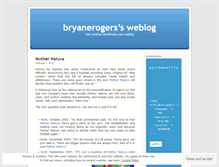 Tablet Screenshot of bryanerogers.wordpress.com