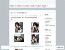 Tablet Screenshot of mademoisellehoneybadger.wordpress.com